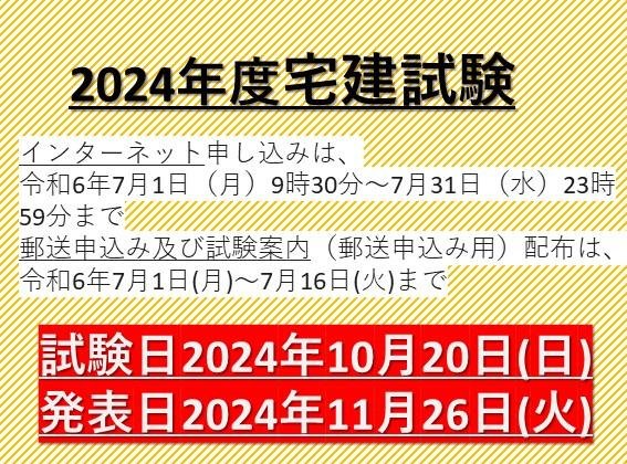 2024年宅建試験